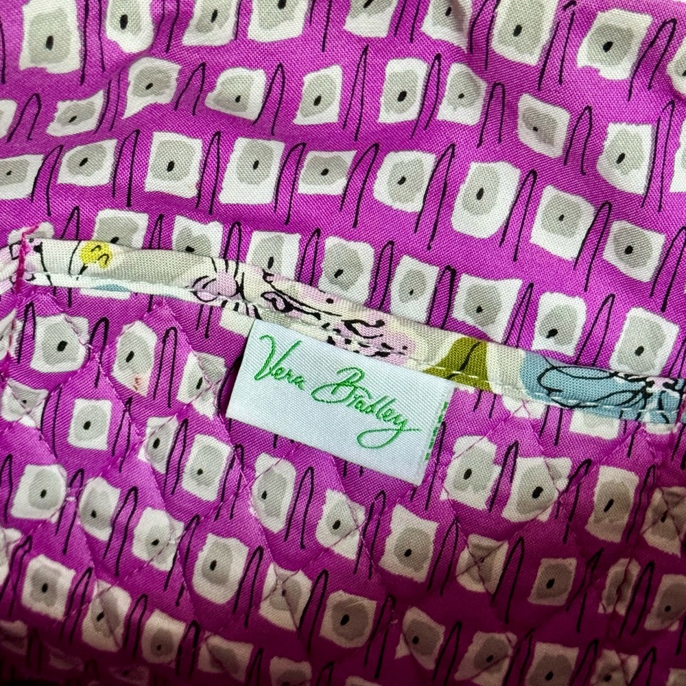 Vera Bradley Watercolor Floral purse with matching pouch - Picture 7 of 10